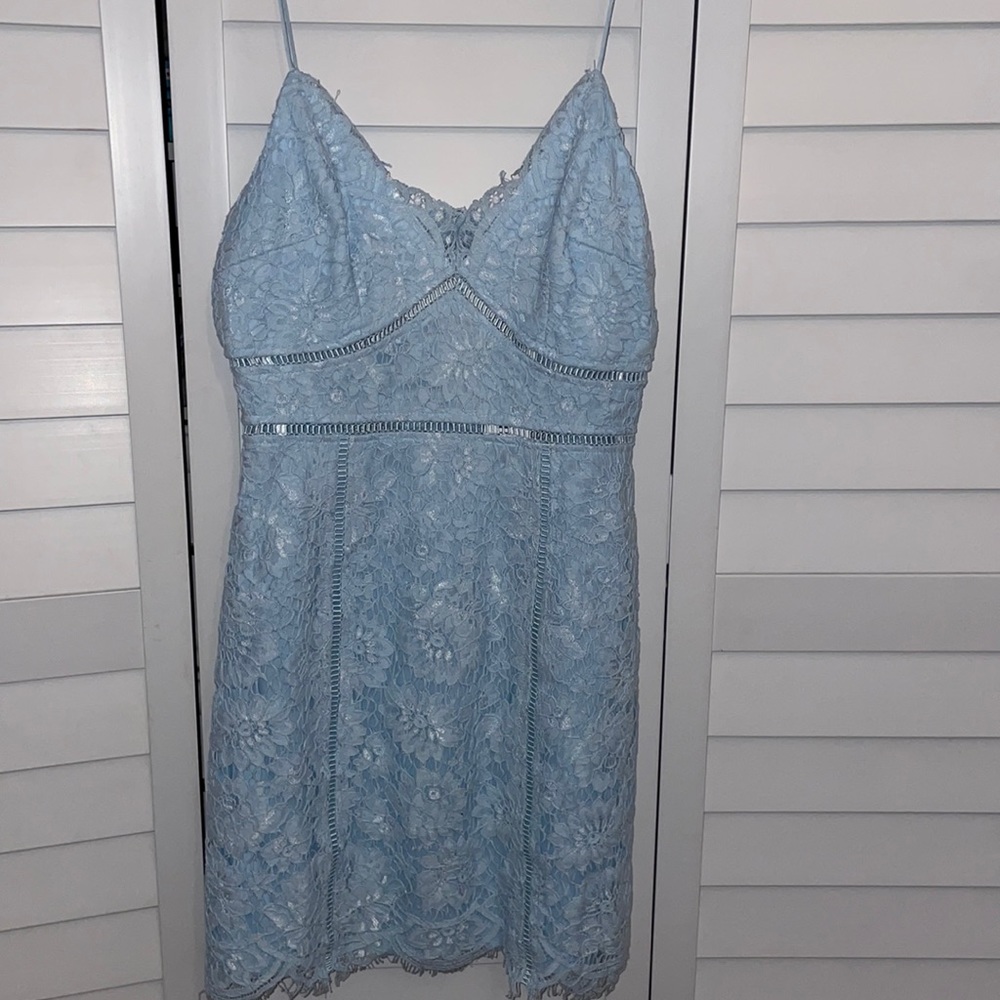 Minuet Light Blue Lace Dress